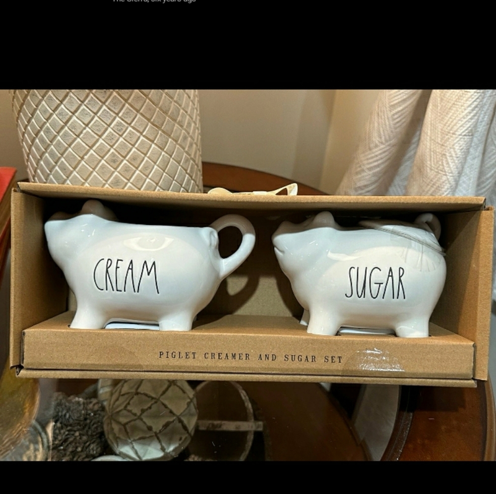 Rae Dunn pig cream and sugar